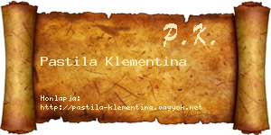 Pastila Klementina névjegykártya